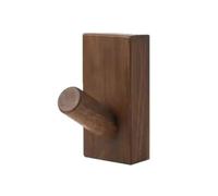zhuyanbo007 Wall Mounted Clothes Rack, Ganci appendiabiti da parete in legno massello - for ingresso, camera da letto e corridoio(Dark brown)