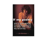 ZHUYING Jim Morrison Poster cantante Rock And Roll Poster su tela, stampa artistica da parete, decorazione moderna per la casa, 20 x 30 cm
