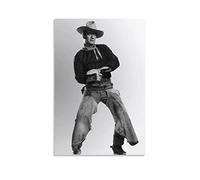 ZHUYING John Wayne Poster Attore Poster Cowboy Poster Retro Wall Art Poster Scroll Tela Quadro Soggiorno Decorazione Casa 30 x 45 cm