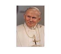 ZHUYING Poster su tela con stampa artistica da parete con il Papa Giovanni Paolo II, poster decorativo moderno per la casa, 50 x 75 cm