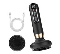 ZHVoyage Massaggiatore Anticellulite,Massaggiatore Elettrico, Massaggio Corpo Intero, Gua Sha, Coppettazione, Anticellulite,12 gradi di aspirazione, 12 gradi di riscaldamento (nero)