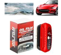 zhwohyu Automotive Oil Film Cleaning Brush，Rimozione Pellicola di Olio in Vetro,Detergente per Vetri Auto,Anti Appannamento Pulitore Idrorepellente Vetri Auto, Pennello per Pellicola ad Olio Rosso