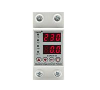 ZHWTISNPE 5 Pezzi DIN Rail Dual Display Regolabile Sovratensione Corrente e Sottotensione Dispositivo di Protezione Relè Protettore 40A 63A 220V 230V(63a,10 PCS)