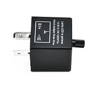ZHWTISNPE Relè Lampeggiante elettronico Regolabile a LED a 3 Pin 12V for indicatori di direzione