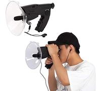 ZHXJXJ Spy Ear - Dispositivo di ascolto bionico a lungo raggio, microfono parabolico telescopio monoculare con registrazione e riproduzione, nero