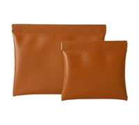 ZHXQRP Custodia Portatile Con Chiusura Automatica For Schegge Cavo Dati For Auricolari Mini Borsa Cosmetica Impermeabile In Pelle Pu For Cosmetici Cuffie(Brown)