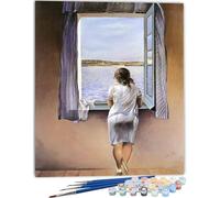 ZHXXFD Dipingere Con I Numeri Adulti Quadri Famosi Salvador Dali - Pittore Surrealista Spagnolo,Kit Per Pitturare Su Tela Paesaggio Bambini Ragazza,40X50Cm,A22