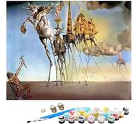 ZHXXFD Dipingere Con I Numeri Adulti Quadri Famosi Salvador Dali - Pittore Surrealista Spagnolo,Kit Per Pitturare Su Tela Paesaggio Bambini Ragazza,40X50Cm,A9