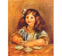 Zhyaunz 5D Disegni e schemi per puntocroce Kit Pierre-Auguste Renoir Giovane Ragazza Mosaico Strass Diamante Ricamo Pieno e Rotondo Trapano Craft Decor 30x40cm