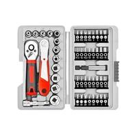 ZHYIBDE Set Di Bussole A Cricchetto Da 48 Pezzi Con Chiave Regolabile E Punte Per Cacciavite - Attacco 1/4 Per Riparazioni Automobilistiche Domestiche Punti Elenco: