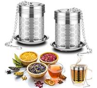 ZHYLUO Infusore per Tisane,2 Pezzi Filtro per Tè sfuso in acciaio inossidabile,Infusore Tè,per teiere,tazze