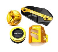 ZhyoNgFu Tappo Dell'olio Motore Motocicletta per Z900 Z 900 2017-2024 2020 2021 2022 2023 Protezione Tappo di Riempimento Olio Serbatoio Principale Cilindro Liquido Freni(Yellow,B)