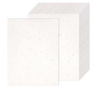 ZHYOPING 100 biglietti in carta kraft formato A6, 15 x 10 cm, vuoti per fai da te, bricolage, biglietti di ringraziamento, inviti di nozze, 250 g/m², cartoncini dorati con glitter da personalizzare