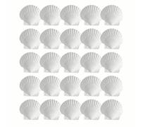 ZHYTUAL 25 Vongole Bianche da 6 A 7cm Vongole Vongole Prodotti Artigianali di Vongola per Il Fai da Te Conchiglie Conchiglie Decorative Conchiglie per Collane Acquario Decorazione di Matrimoni