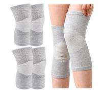 ZHYUAN 2 Paia 4PCS Ginocchiere in Bambù,Ginocchiera Sportiva,Ginocchiere Elastiche in Fibra Di Carbonio in Bambù,Tutore Ginocchio Per Uomo E Donne,per Corsa,Dolore Alle Articolazioni(M)