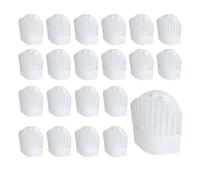 ZHYUAN 20 Pezzi Cappello da Chef,Cappello Chef,Cappello da Cuoco,Cappello Cucina,Cappelli da Cuoco Cappello,Cappello da Cucina,Cappello da Cuoco Unisex,Adatto per Cucina,lavori Domestici e ristoranti