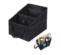 ZHYUAN Organizer per sedili posteriori e anteriori per auto, con tasche a rete, per bagagliaio, in Tessuto Oxford Nero, Resistente e stabile, Pieghevole