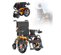 zhyunvd Sedia A Rotelle Elettrica Pieghevole,Sedia A Rotelle Elettrica Leggera per Anziani,Sedia A Rotelle Elettrica Ultraleggera per Adulti,120Kg Portanti,Leggera, Pieghevole 12A
