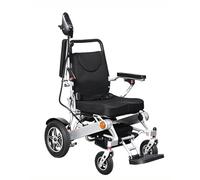 zhyunvd Telaio in Alluminio Sedia A Rotelle Elettrica Ultraleggera per Adulti,Sedia A Rotelle Elettrica Leggera per Anziani,Cuscinetti Morbidi Rimovibili,120Kg Portanti A