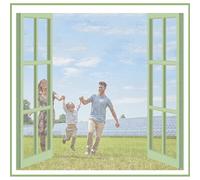 ZHZFSH Zanzariera Per Finestra, Zanzariere, Tende Zanzariera Autoadesiva, a Rete per Bloccare Insetti Zanzare Mosche ed Altri Insetti, Con Cinturino In Nastro Magico,Bianco-a, 70x80cm