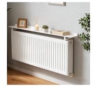 ZHZHXR Mensola Bianca Galleggiante per Termosifone Copertura Termosifone Piccole Dimensioni per Soggiorno, Camera Letto, Bagno, Aiuta Diffondere Calore Nella Stanza(100x15cm/39.37x5.91in)