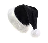 Zhzrche Cappello di Natale classico in velluto tinta unita per festa di Natale, Capodanno