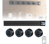 ZHZWwansuGE Power Bank da 8000W con Binario + 3/4 Universali A Tre Fori, Controllo App, Presa con Binario Scorrevole Specifica per La Cucina, Interruttore Rotante di Accensione/Spegnimento Black-80cm