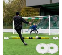 ZHZWwansuGE Rete da Allenamento per Portieri A Linea Singola, Dimensioni 2,5m/4,0m, Ideale per Migliorare Le Abilità Calcistiche, con 2 Sacche d'Acqua per La Stabilità. 2.5m