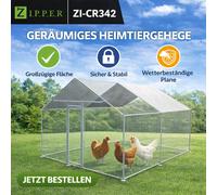 ZI-CR342 Zipper Recinto Esterno Per Animali Da Cortile In Rete Metallica