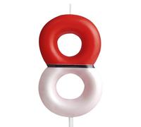 Zi Lan Candela per torta di compleanno rossa e bianca a tema anime, numero 8, candele di compleanno, decorazione per torta di 8° compleanno, per feste a tema cartoni animati, decorazioni anime,