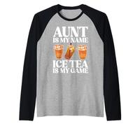 Zia è Il Mio Nome Ice Tea è Il Mio Gioco Ice Tea Maglia con Maniche Raglan