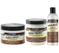 Zia Jackie's Crema di Burro di Cocco 213g, Coco Repair 426g e Coco Wash 355ml - Idratante per Capelli e Cuoio Capelluto, Rafforza, Protegge, Previene la Rottura