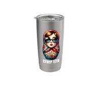 Zia Russa Matryoshka Russo Per Russi Matryoshka Bicchiere termico in acciaio inox doppia parete