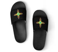 Zia Sun Pueblo New Mexico Pantofole da donna da uomo per doccia ciabatte da bagno sandali, Stile:, 41 EU