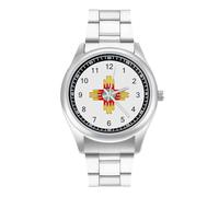 Zia Sun - Zia Pueblo - New Mexico Orologio casual da uomo con cinturino in acciaio inossidabile e lega di quarzo, Stile:, regular, Bracciale