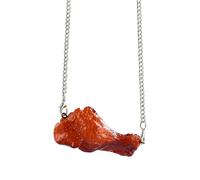 ZIAFRPN 1pc Fun Fritto Pollo alla Griglia Coscia Modello Pendente Collana Simulato Cucina Cibo Vetrina Turchia Coscia per Regalo Gioielli del Partito
