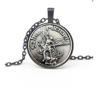 ZIAFRPN 2019 Moda Collana Arcangelo San Protegge Il Mio St. Scudo Charm Ciondolo Russo Santi Uomini Donne Regalo Souvenir