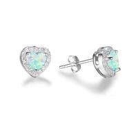 ZIAFRPN 2025 Cute Heart Stue Earrgs per Le Donne Accessori Gioielli di Fidanzamento Ragazza Regalo Moda Zircone Imitazione Fuoco Opale Earrgs