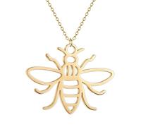 ZIAFRPN Acciaio Inox Ape Miele a Forma di Collana Pendente per Le Donne Uomini Dainty Gioielli Regali per Feste