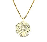 ZIAFRPN Albero della Vita Collana Ebraica per Le Donne degli Uomini in Acciaio Inox Colore Dell'oro Israele Ebraico Hollow Choker Gioielli Collare NZZZ965