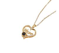 ZIAFRPN alla Moda e Splendida MM100 Ti Amo Collana Lingua personalità Classica Regalo per la Festa della Mamma