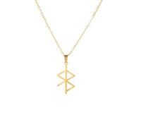 ZIAFRPN Amuleto runico per L'Amore e la Pace Ciondolo Collana Uomo norreno Vichingo Collezione di Rune amuleto Gioielli Regali