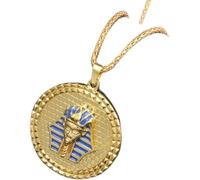 ZIAFRPN Antico Egitto Faraone Tutankhamon Placcato Oro Maschera Metallo Medaglia Pendente Collana per Uomo Rock Punk Partito Gioielli