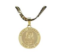 ZIAFRPN Arcangelo Santa Barbara Prega per Noi Collana per Le Donne degli Uomini Colore dell'oro dell'Acciaio Inossidabile amuleto medaglia Catena Gioielli colars N3017