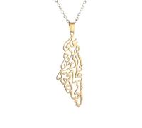 ZIAFRPN Bandiera Araba Ciondolo Collana per Uomini Donne Amuleto Islamico Mondo Pace Gioielli Regalo congratulazioni Regali