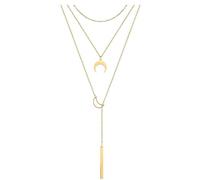 ZIAFRPN Bohemian Moon Ciondolo Collane per Le Donne Tre Strati Moon Stick Choker Collana Gioielli Insegnante Regali