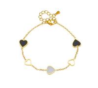 ZIAFRPN Bracciale di Fascino d'Amore Cuore in Acciaio Inossidabile per Le Donne Ragazza Tendenza Braccialetti Gioielli Non sbiaditi Regalo di Compleanno