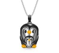 ZIAFRPN Carino Madre e Figlio Pinguino Cartoon Ciondolo Collana Moda Signora Gioielli Animali Ciondolo Squisito Compleanno Amore Partito Regalo