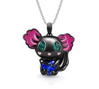 ZIAFRPN Carino Nero Axolotl Zircone Cartoon Pendente Collana Signore FAashion Gioielli Animali Set Regalo di Compleanno Personalizzato di Lusso