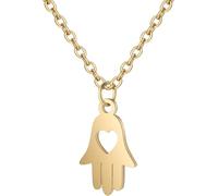 ZIAFRPN Carino Piccolo Hamsa Ciondolo A Mano Femmina Colore Oro Palma Collana & Catene per Le Donne Ragazza Gioielli Regalo Insegnante Regali